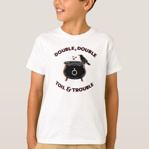 Boys Double Double Toil Trouble  White T_Shirt
