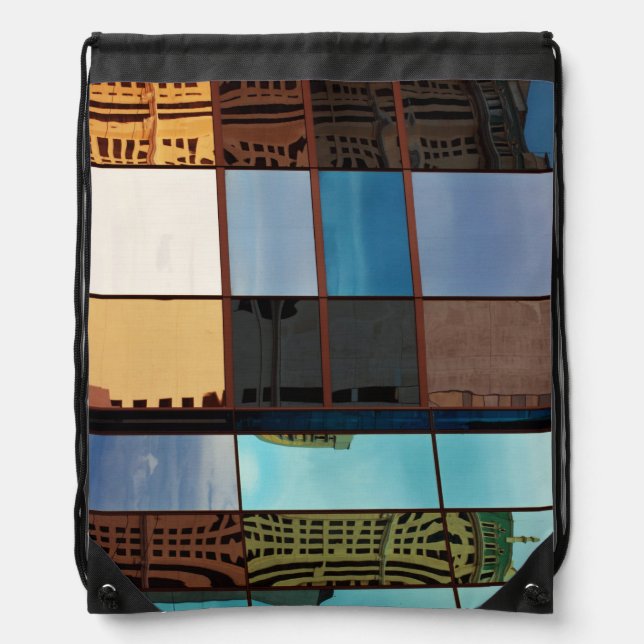 Boy's Drawstring Backpack Teals (Front)