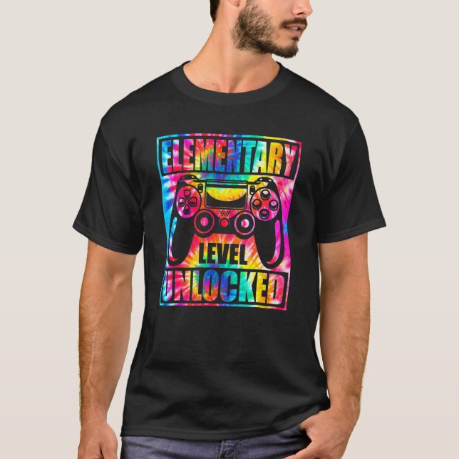 Boys Elementary Level Unlocked Gamer Gaming T-Shirt (Front)