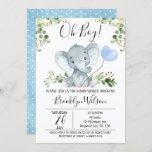 Boy's Elephant Watercolor Baby Shower Invitation<br><div class="desc">Boy's Elephant Watercolor Baby Shower Invitation

This boy's watercolor elephant baby shower invitation features a cute elephant,  a baby blue  balloon and some green foliage on a white background.  Ideal of an upcoming boy's elephant themed baby shower.</div>