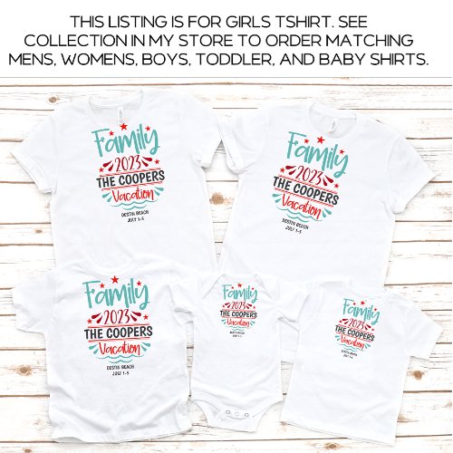 Boys Family Vacation Beach Summer Custom T_Shirt