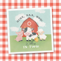 Boys Farm Animal Barnyard Kids 2nd Birthday