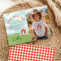 Boys Farm Barnyard Birthday Photo