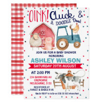 farm themed baby shower invitations