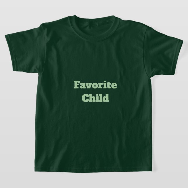 Boys Favorite Child Green T-Shirt  (Laydown)