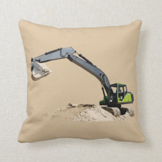 Boys' Favorite Excavators on Double Sided Pillow