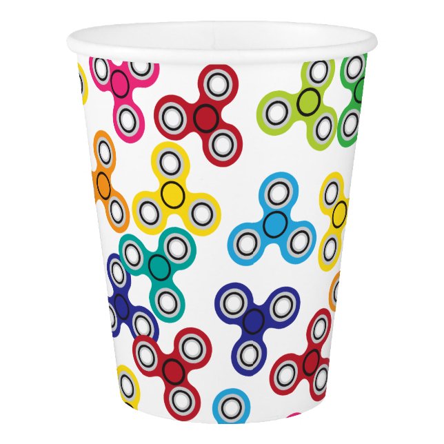 Boy's Fidget Spinner Birthday Party Paper Cup (Front)