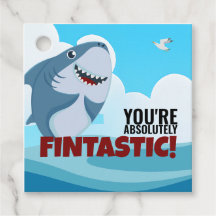 Boy's Fintastic Party Favor Tags