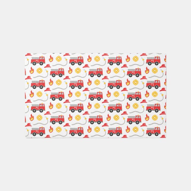 Boys Fire Truck Rug (Front)