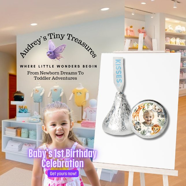 Boy's First Birthday - Jungle  Hershey®'s Kisses® (Creator Uploaded)