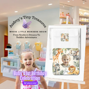 Boy's First Birthday - Jungle Safari Stickers