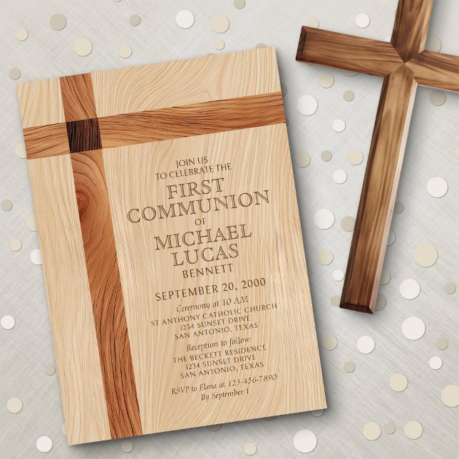 Boys' First Communion Invitation (Creator Uploaded)