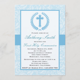 Boy's First Comunion Invitation