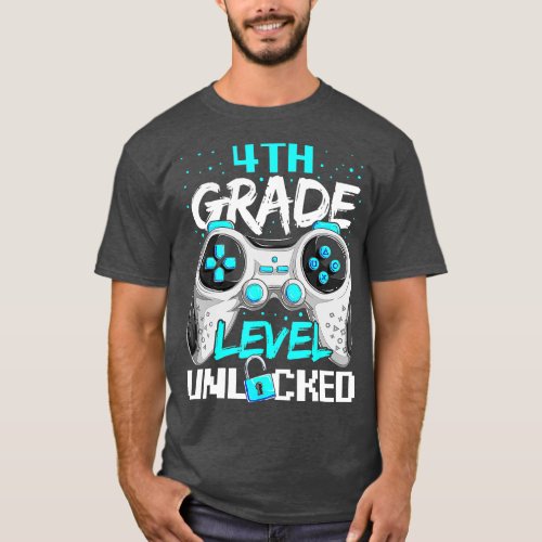 Boys First Day Of 4th Grade Shirt Kids Gaming Back