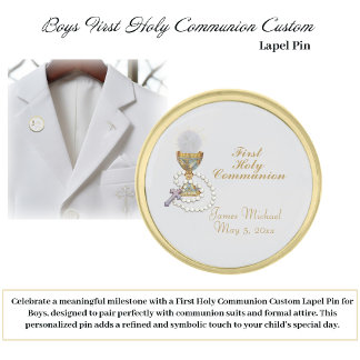 Boys First Holy Communion Custom Lapel Pin