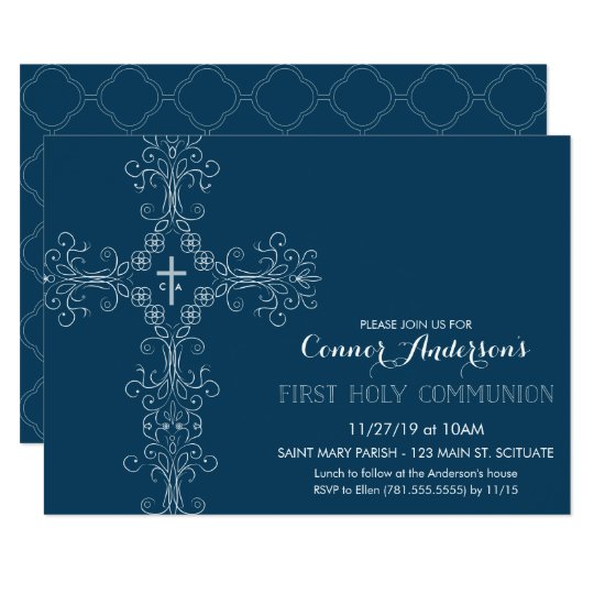 Boy's First Holy Communion Invitation | Zazzle.com