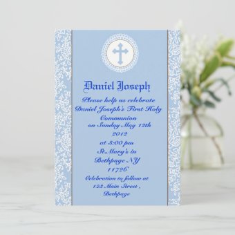 Boys First Holy Communion Invitations 