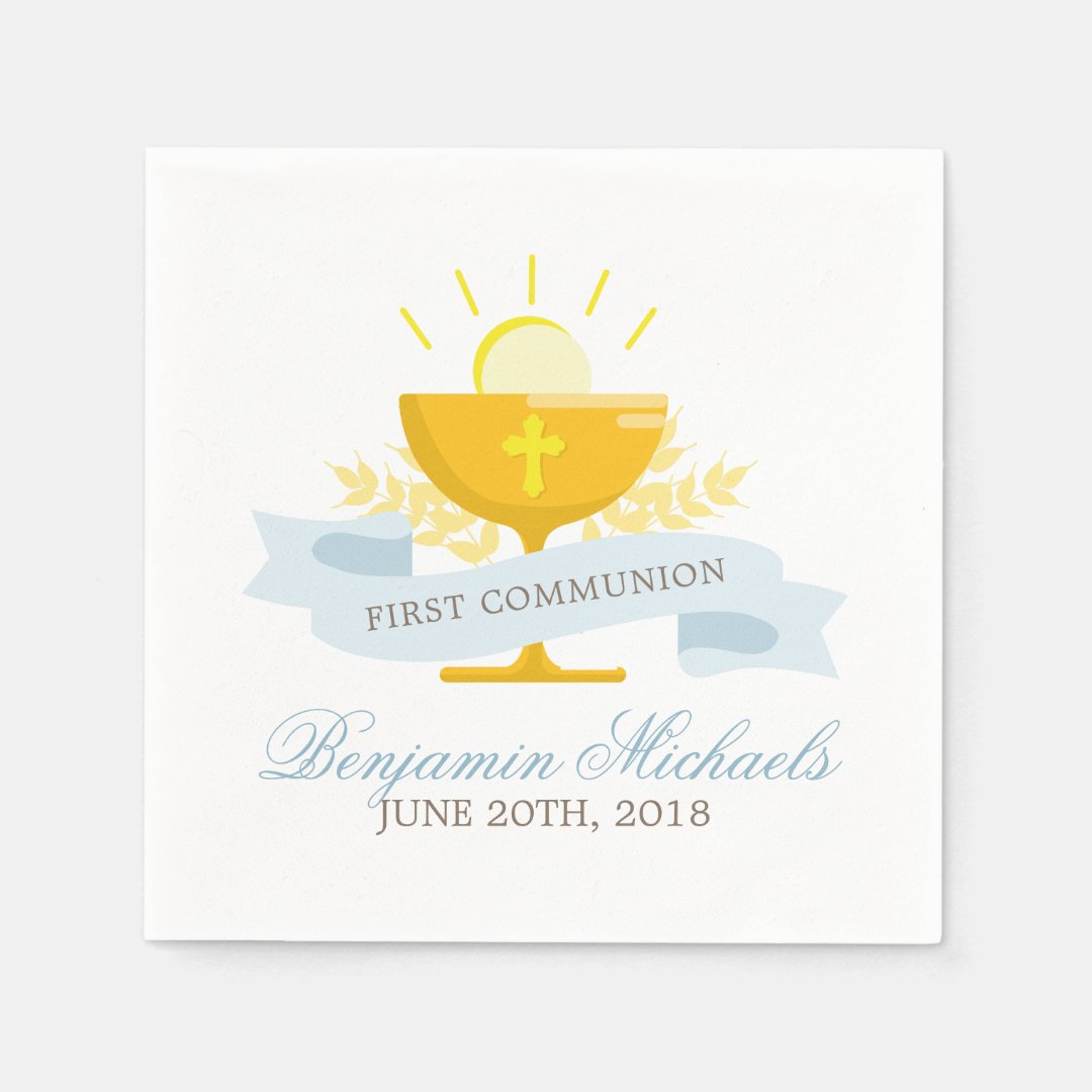 Boys First Holy Communion Napkins | Zazzle