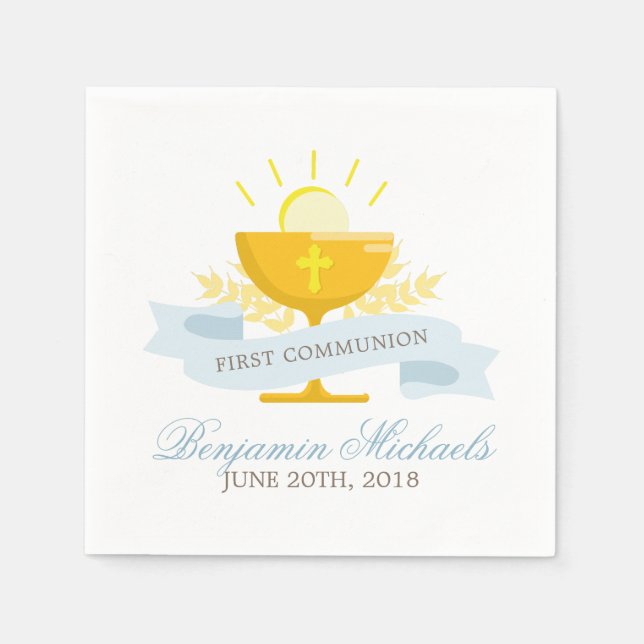 Boys First Holy Communion Napkins (Front)