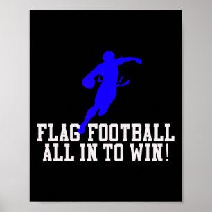 Boys Flag Football For Kids Youth Or Adults Poster