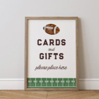 Boy's Football 1st Birthday Cards + Gifts Sign