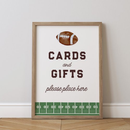 Boys Football 1st Birthday Cards  Gifts Sign