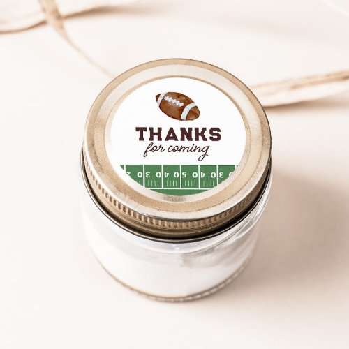 Boys Football 1st Birthday Touchdown Favor Classic Round Sticker