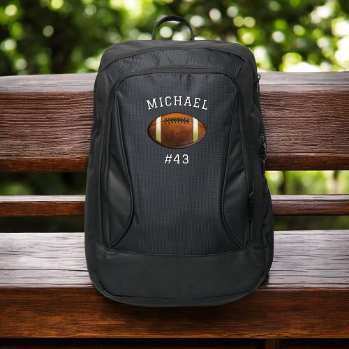 Boys Football Ball Kids Sports School Port Authority Backpack