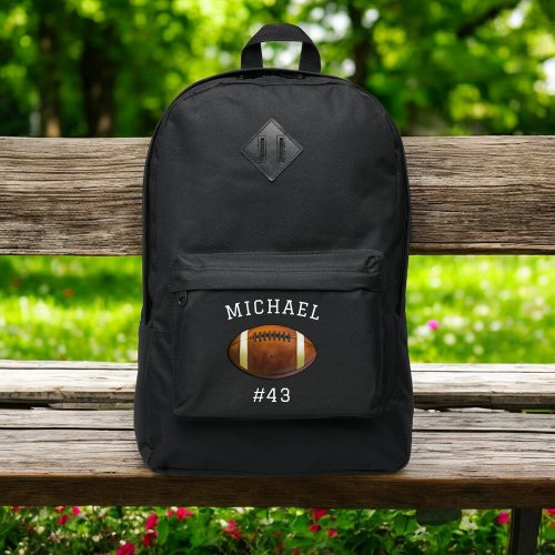 Boys Football Ball Kids Sports School Port Authority Backpack