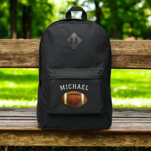 Boys Football Ball Kids Sports School Port Authority Backpack