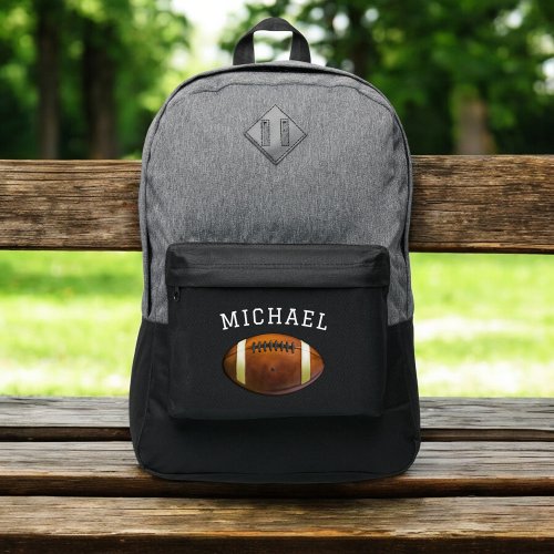 Boys Football Ball Kids Sports School Port Authority Backpack