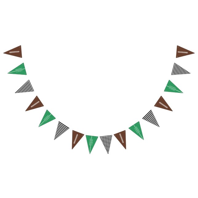 Boys Football Brown Sports Birthday Bunting Flags (All)