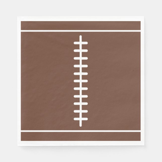 Boys Football First Year Down 1st Birthday Party Napkins (Front)