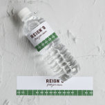 Boy's Football First Year Down 1st Birthday Party Water Bottle Label<br><div class="desc">Huddle up with your friends and loved ones – it's game time! Rally together for your little guys 1st birthday celebration. This design features a watercolor football field with fun sporty typography.</div>