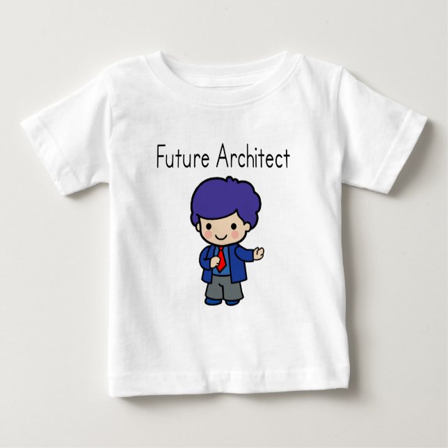 Boy's Future Architect Baby T-Shirt (Front)