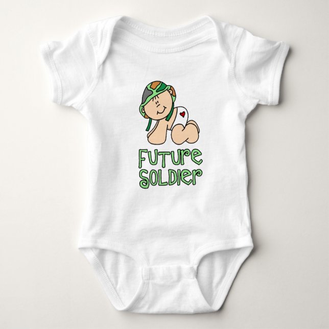Boys Future Soldier Baby Bodysuit (Front)