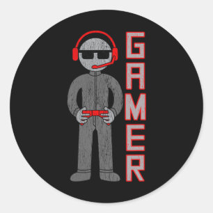 Boys Gift For The Best Video Game Player.  Classic Round Sticker