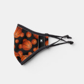 boys girls basketballs pattern monogrammed premium face mask (Left)