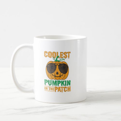 Boys Girls Coolest Pumpkin In The Patch  Halloween Coffee Mug