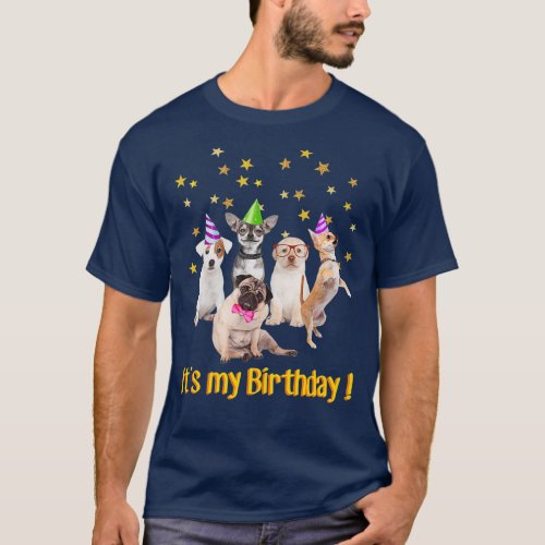 Boys Girls cute dogs Birthday puppy T_Shirt