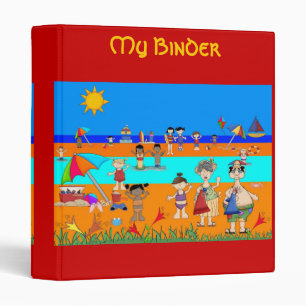 Boys Girls Fun Day At The Beach Binder