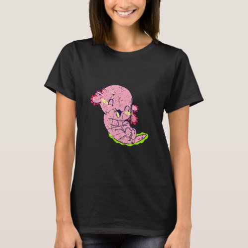 Boys Girls Kids Cute Amphibian Axolotl Grunge Desi T_Shirt