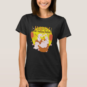 Boys Girls Mid-Autumn Festival Rabbit Mooncake Moo T-Shirt