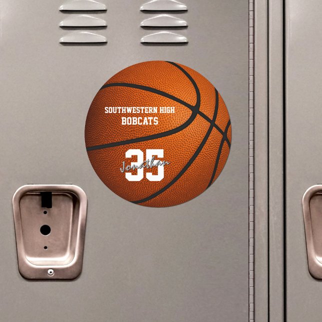 boys girls personalized basketball car magnet (Creator Uploaded)