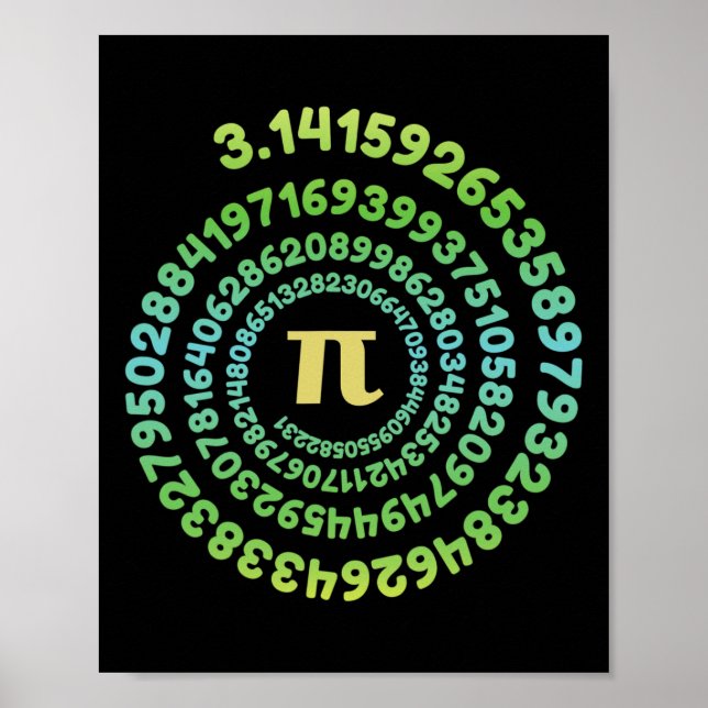Boys Girls Pi Day Infinity Math Lover Nerd Geek Pi Poster (Front)