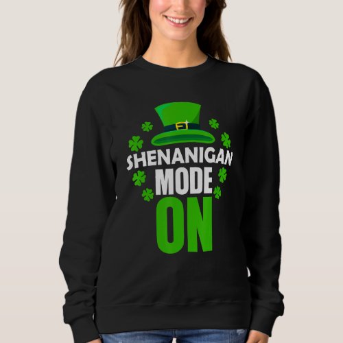 Boys Girls Saint Patricks Day Irish Moms Shenanig Sweatshirt