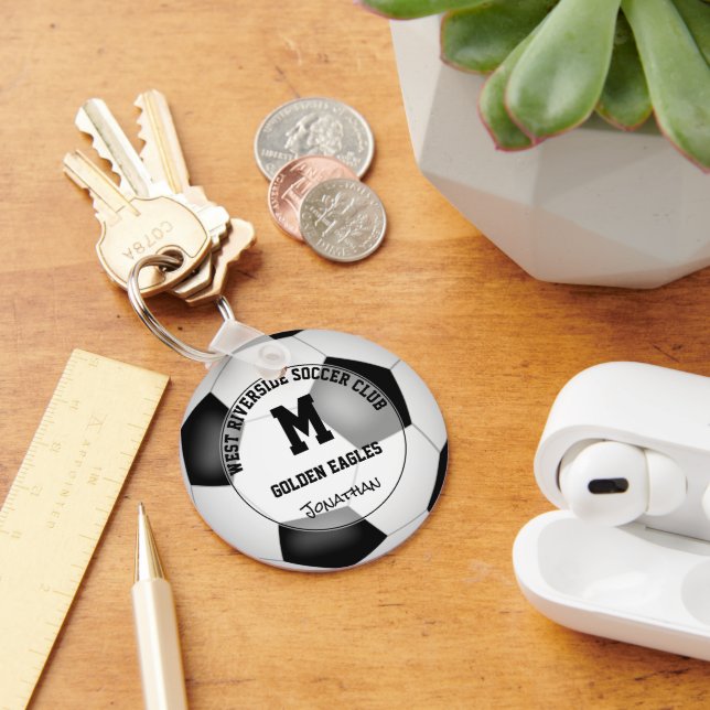 boys girls soccer team gifts buy 1 or multiples keychain (Desk)