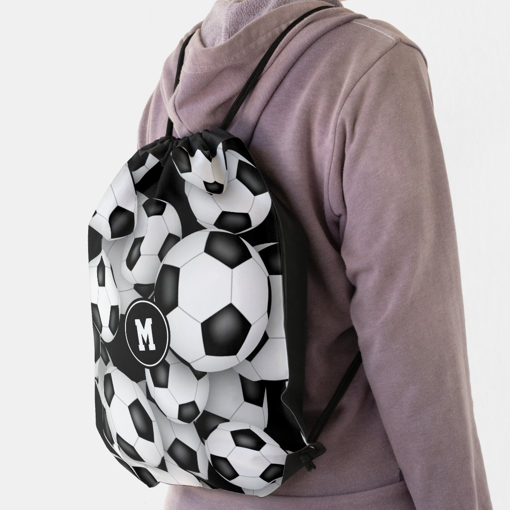 boys girls sports accessories soccer ball pattern drawstring bag