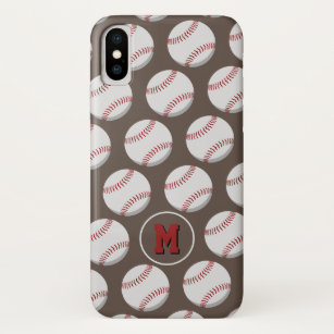 boys girls sports baseballs softballs monogrammed iPhone x case