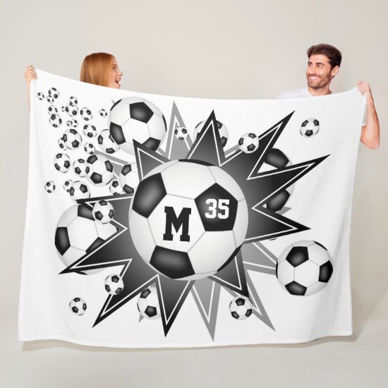 boys girls sports room soccer ball blowout fleece blanket